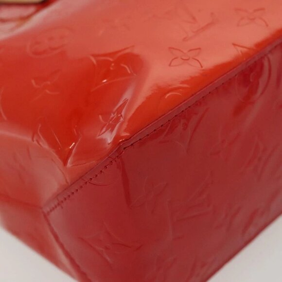 LOUIS VUITTON Monogram Vernis Reade PM Hand Bag Red Rouge M91088 LV Auth 140205 - Picture 5 of 16